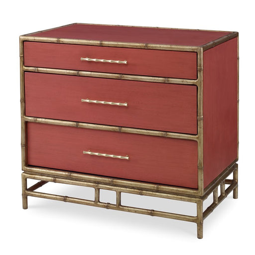 Ambella Home Collection - Chinoiserie Nightstand - Coral - 09175-230-027