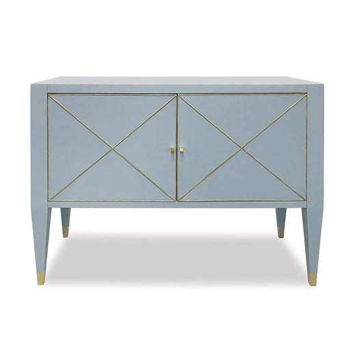 Ambella Home Collection - Beaumont Cabinet - Polar Blue W/ Gold - 09209-820-035 - GreatFurnitureDeal