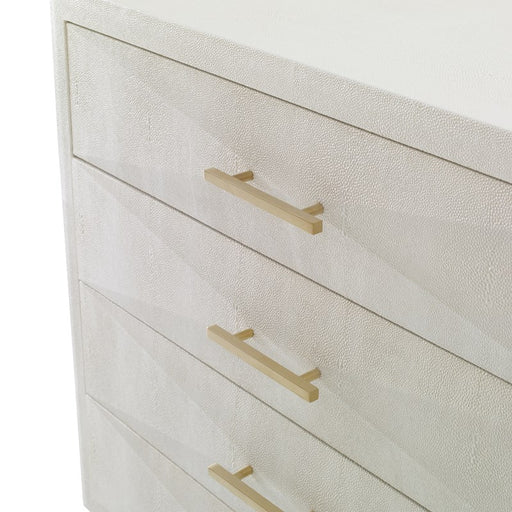 Ambella Home Collection - Shagreen Pyramid Chest - Linen - 09255-820-007 - GreatFurnitureDeal
