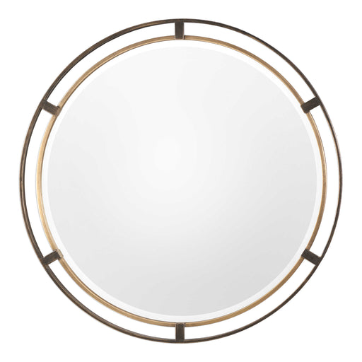 Uttermost - Carrizo Bronze Round Mirror - 09332 - GreatFurnitureDeal