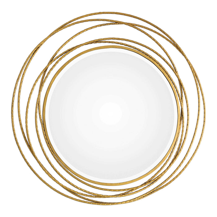 Uttermost - Whirlwind Gold Round Mirror - 09348 - GreatFurnitureDeal