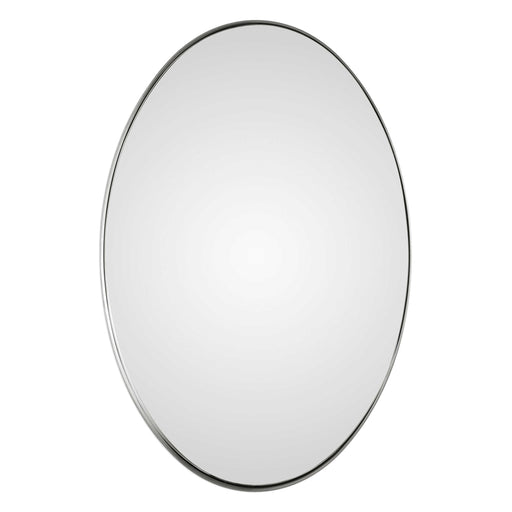 Uttermost - Pursley Brushed Nickel Oval Mirror - 09354 - GreatFurnitureDeal