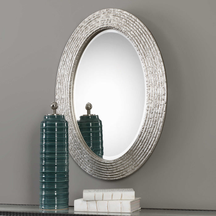 Uttermost - Conder Oval Silver Mirror - 09356 - GreatFurnitureDeal