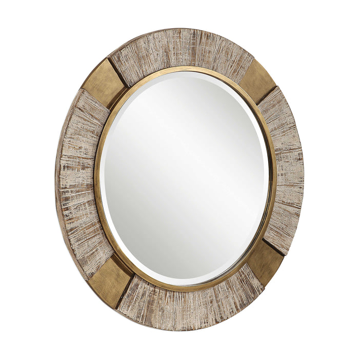 Uttermost - Reuben Gold Round Mirror - 09478 - GreatFurnitureDeal