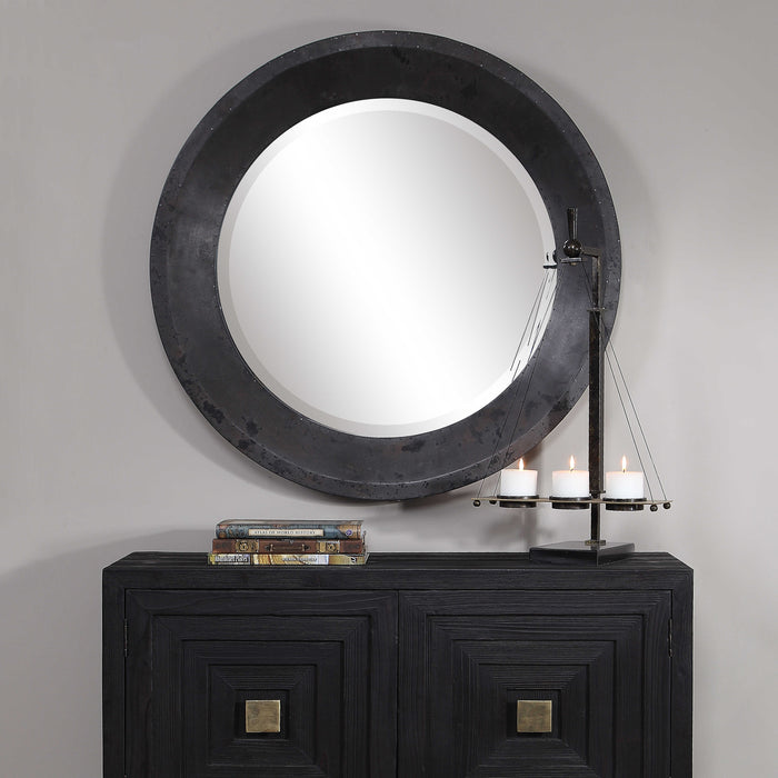 Uttermost - Frazier Round Industrial Mirror - 09589