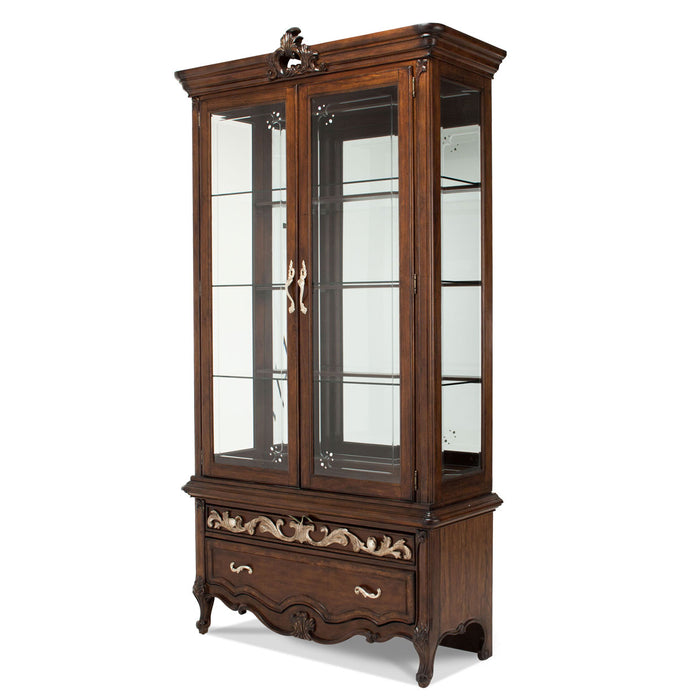 AICO Furniture - Platine de Royale Curio in Espresso - 09505-229 - GreatFurnitureDeal