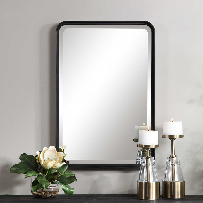 Uttermost - Croften Black Vanity Mirror - 09573 - GreatFurnitureDeal