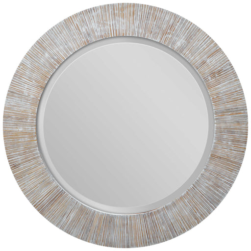 Uttermost - Repose Whitewash Round Mirror - 09785 - GreatFurnitureDeal