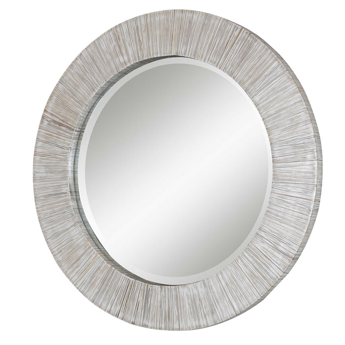 Uttermost - Repose Whitewash Round Mirror - 09785