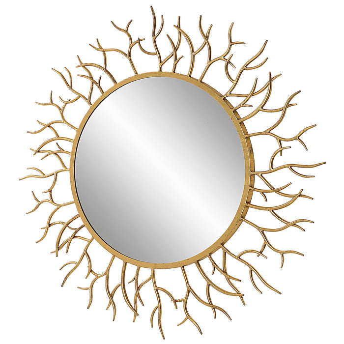 Uttermost - Into The Woods Gold Round Mirror - 09814