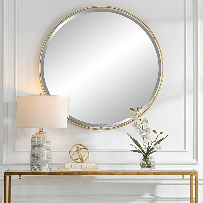 Uttermost - Canillo Round Mirror in Gold - 09832