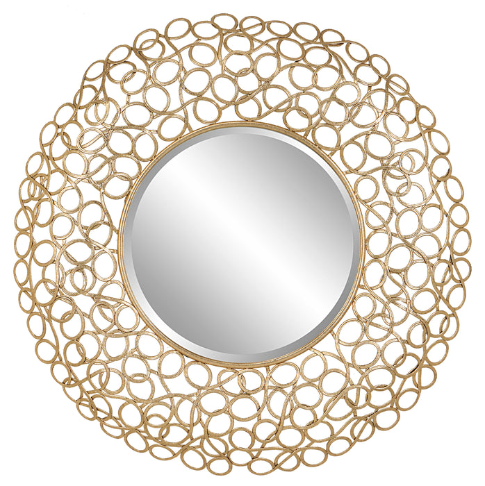 Uttermost - Swirl Round Gold Mirror - 09850