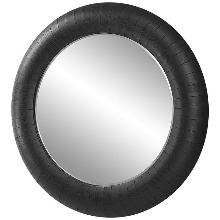Uttermost - Stockade Dark Round Mirror - 09855