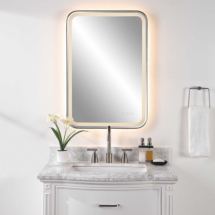Uttermost - Crofton Lighted Black Vanity Mirror - 09861