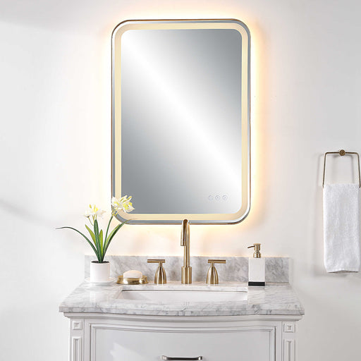 Uttermost - Crofton Lighted Brass Vanity Mirror - 09862 - GreatFurnitureDeal