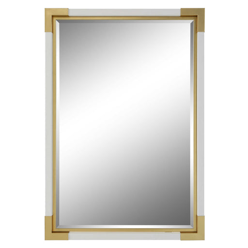 Uttermost - Malik White & Gold Mirror - 09879 - GreatFurnitureDeal