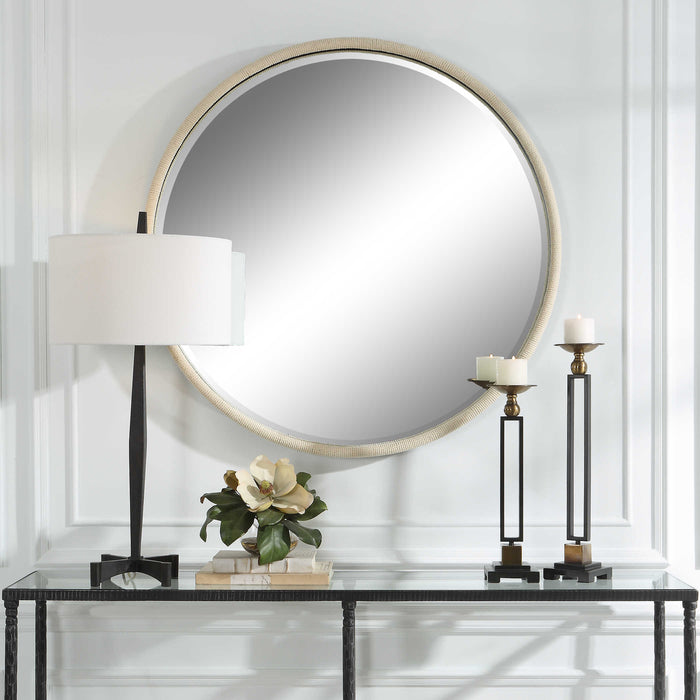 Uttermost - Ranchero White Round Mirror - 09908