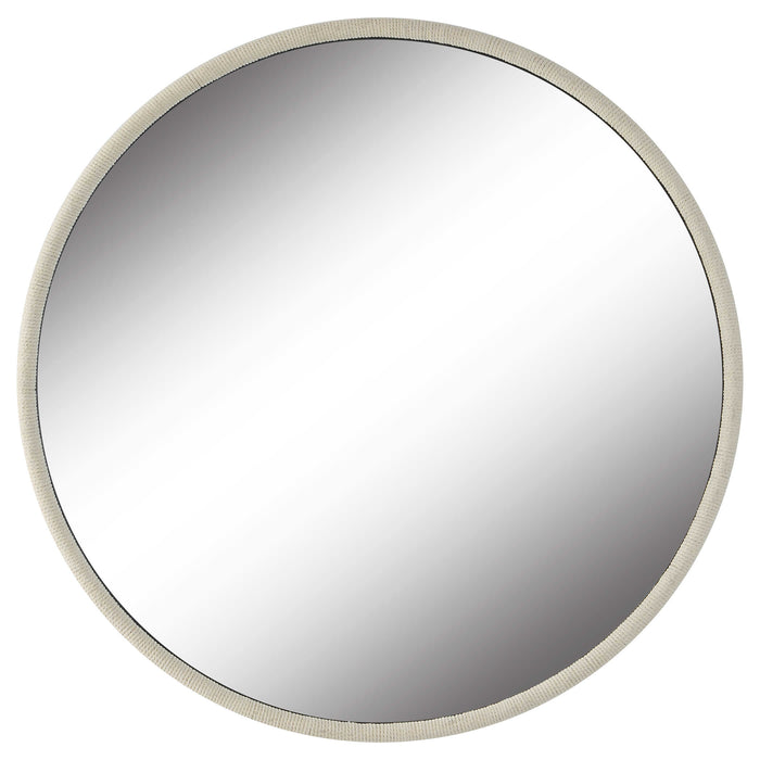 Uttermost - Ranchero White Round Mirror - 09908 - GreatFurnitureDeal