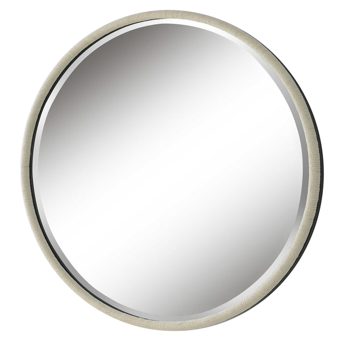Uttermost - Ranchero White Round Mirror - 09908 - GreatFurnitureDeal