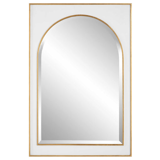 Uttermost - Crisanta Gloss White Arch Mirror - 09916 - GreatFurnitureDeal