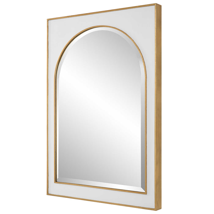 Uttermost - Crisanta Gloss White Arch Mirror - 09916