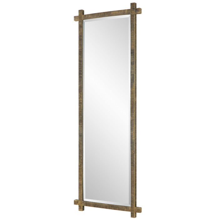Uttermost - Abanu Ribbed Gold Dressing Mirror - 09917 - GreatFurnitureDeal
