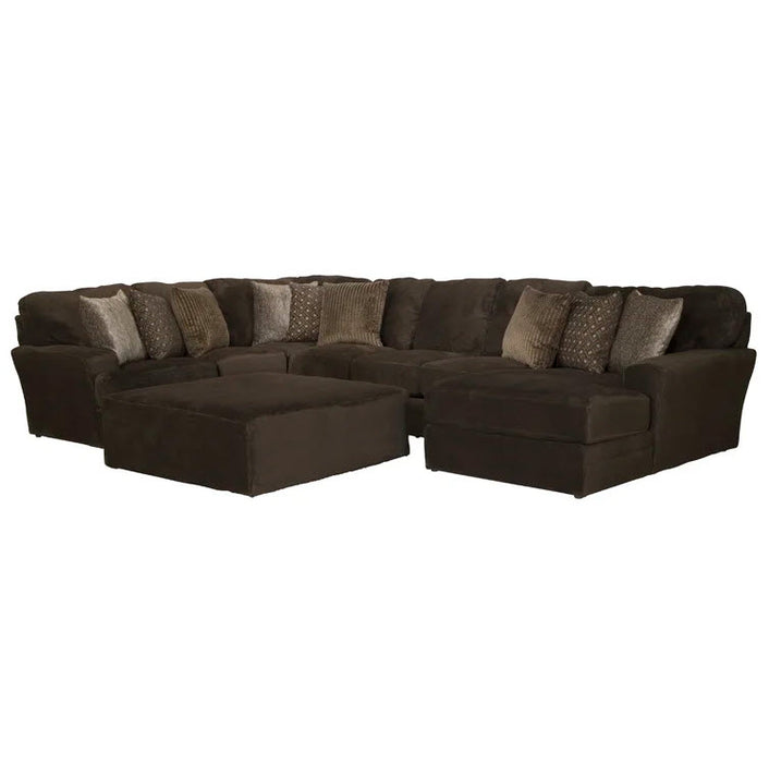 Jackson Furniture - Mammoth 4 Piece Sectional Sofa in Chocolate - 4376-62-59-29-76-CHOCOLATE