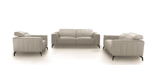 VIG Furniture - Divani Casa Wayne - Modern Light Grey Leather Sofa Set - VGBNS-2113-SET-LTGRY - GreatFurnitureDeal