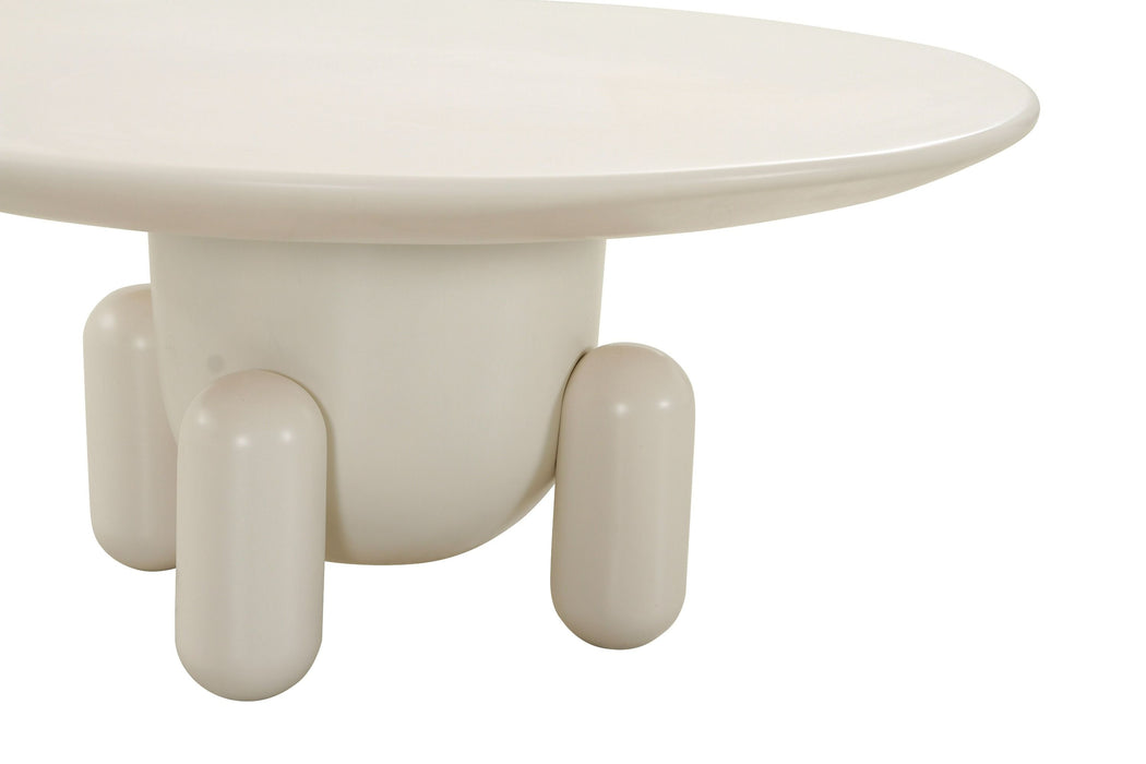 VIG Furniture - Modrest Gabby - Contemporary White Round Coffee Table - VGOD-LZ-327-WHT - GreatFurnitureDeal