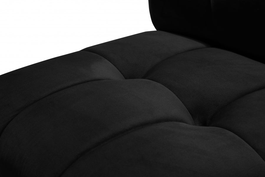 Meridian Furniture - Limitless 174.5" Velvet Upholstered 8 Piece Modular Sectional - 645Black-8PC - GreatFurnitureDeal
