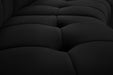 Meridian Furniture - Limitless 174.5" Velvet Upholstered 8 Piece Modular Sectional - 645Black-8PC - GreatFurnitureDeal