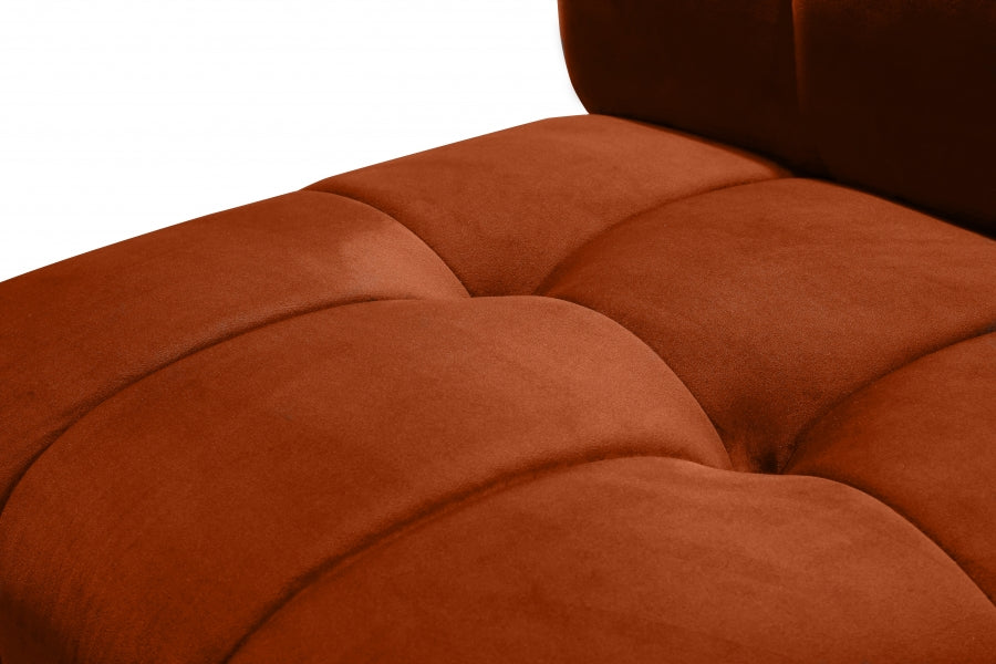 Meridian Furniture - Limitless 174.5" Velvet Upholstered 8 Piece Modular Sectional - 645Cognac-8PC - GreatFurnitureDeal
