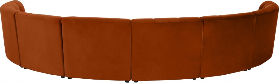 Meridian Furniture - Limitless 174.5" Velvet Upholstered 8 Piece Modular Sectional - 645Cognac-8PC - GreatFurnitureDeal
