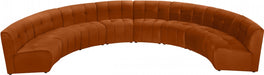 Meridian Furniture - Limitless 174.5" Velvet Upholstered 8 Piece Modular Sectional - 645Cognac-8PC - GreatFurnitureDeal