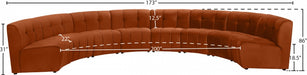 Meridian Furniture - Limitless 174.5" Velvet Upholstered 8 Piece Modular Sectional - 645Cognac-8PC - GreatFurnitureDeal