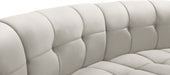 Meridian Furniture - Limitless 174.5" Velvet Upholstered 8 Piece Modular Sectional - 645Cream-8PC - GreatFurnitureDeal
