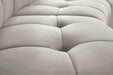 Meridian Furniture - Limitless 174.5" Velvet Upholstered 8 Piece Modular Sectional - 645Cream-8PC - GreatFurnitureDeal