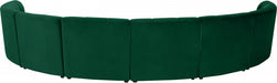 Meridian Furniture - Limitless 174.5" Velvet Upholstered 8 Piece Modular Sectional - 645Green-8PC - GreatFurnitureDeal