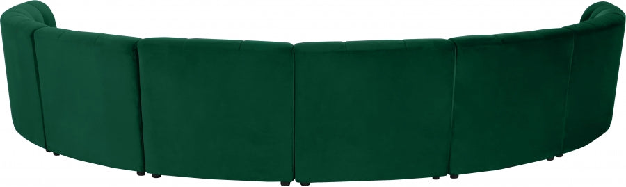 Meridian Furniture - Limitless 174.5" Velvet Upholstered 8 Piece Modular Sectional - 645Green-8PC - GreatFurnitureDeal