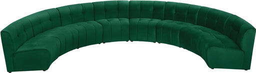 Meridian Furniture - Limitless 174.5" Velvet Upholstered 8 Piece Modular Sectional - 645Green-8PC - GreatFurnitureDeal