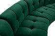 Meridian Furniture - Limitless 174.5" Velvet Upholstered 8 Piece Modular Sectional - 645Green-8PC - GreatFurnitureDeal