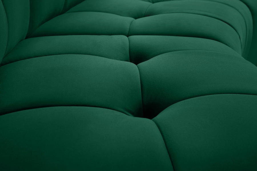 Meridian Furniture - Limitless 174.5" Velvet Upholstered 8 Piece Modular Sectional - 645Green-8PC - GreatFurnitureDeal