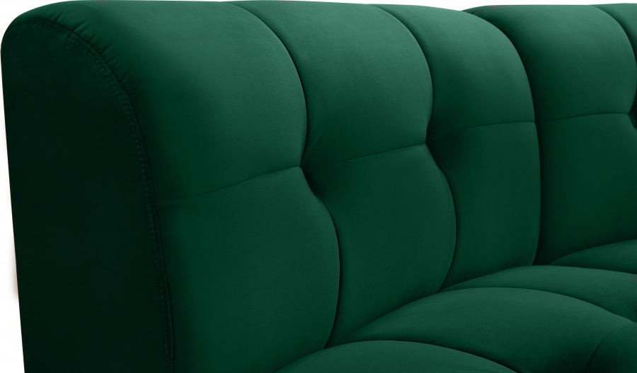 Meridian Furniture - Limitless 174.5" Velvet Upholstered 8 Piece Modular Sectional - 645Green-8PC - GreatFurnitureDeal