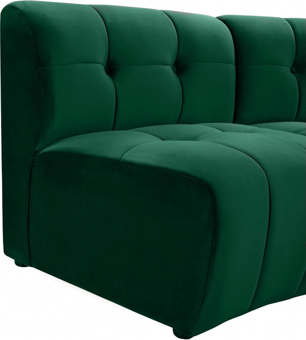 Meridian Furniture - Limitless 174.5" Velvet Upholstered 8 Piece Modular Sectional - 645Green-8PC - GreatFurnitureDeal