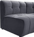 Meridian Furniture - Limitless 174.5" Velvet Upholstered 8 Piece Modular Sectional - 645Grey-8PC - GreatFurnitureDeal