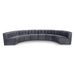 Meridian Furniture - Limitless 174.5" Velvet Upholstered 8 Piece Modular Sectional - 645Grey-8PC - GreatFurnitureDeal