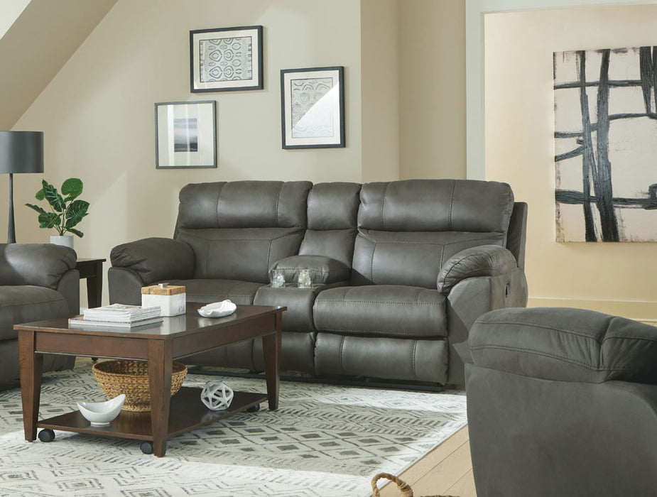 Catnapper - Atlas Reclining Console Loveseat in Charcoal - 1009-CHARCOAL
