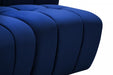 Meridian Furniture - Limitless 174.5" Velvet Upholstered 8 Piece Modular Sectional - 645Navy-8PC - GreatFurnitureDeal