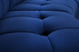 Meridian Furniture - Limitless 174.5" Velvet Upholstered 8 Piece Modular Sectional - 645Navy-8PC - GreatFurnitureDeal