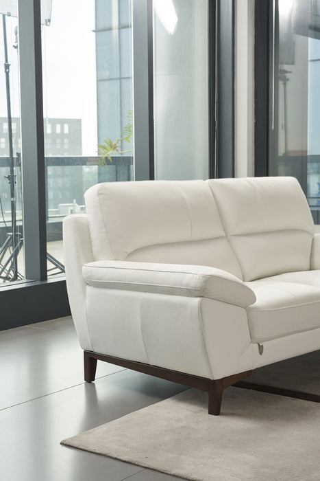 American Eagle Furniture - EK080 White Italian Leather Sofa - EK080-W-SF - GreatFurnitureDeal